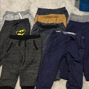 Bundle of 9 toddler joggers bat man ghost old navy splendid carters 2t H&M 18-24